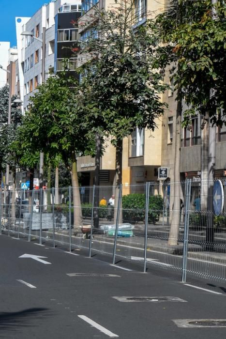 Obras de la MetroGuagua en la calle Venegas