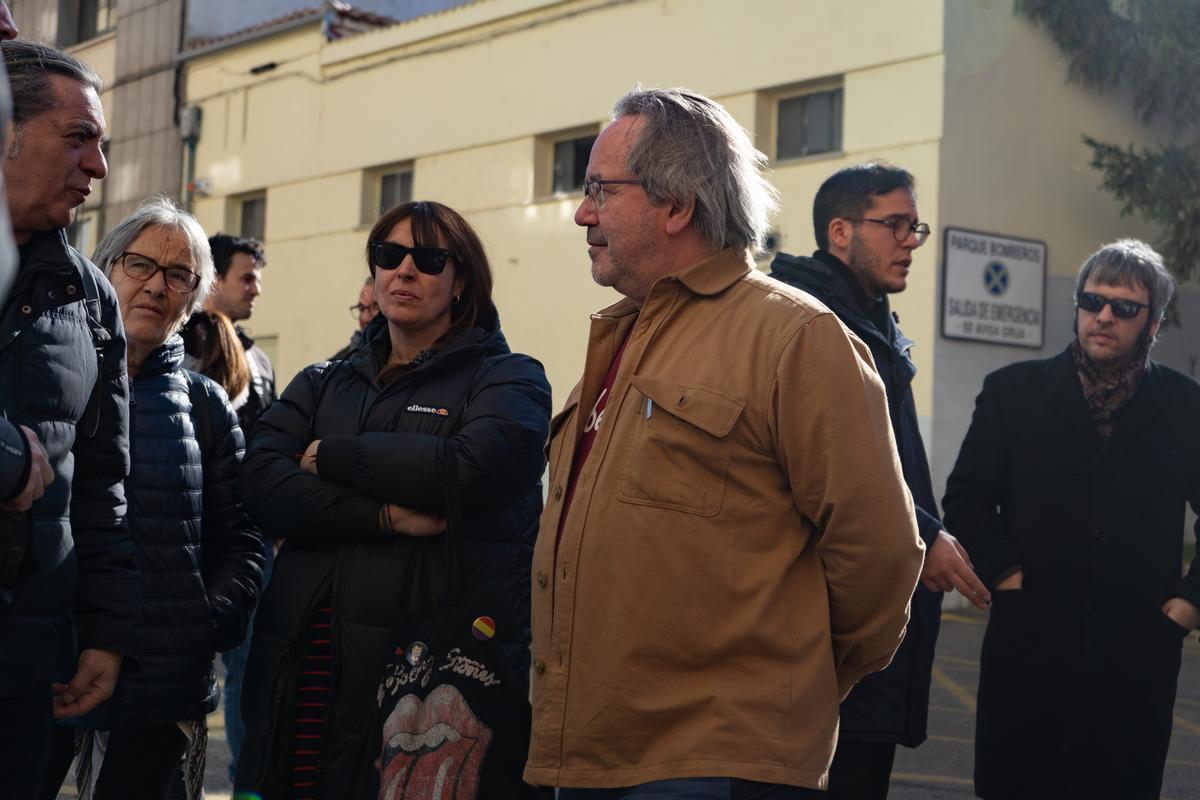 Francisco Guarido a las puertas de la sede de Izquierda Unida Zamora.