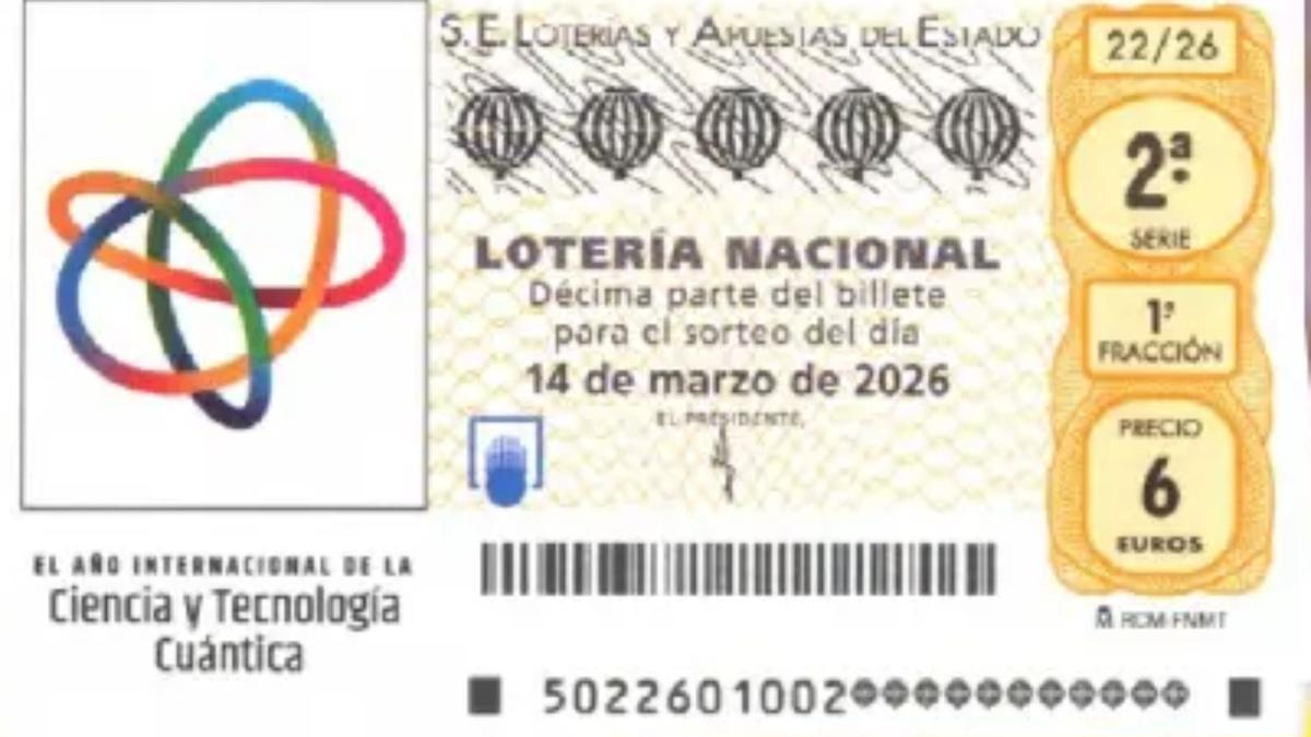 Boleto Lotería Nacional 14 de marzo