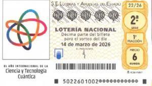Boleto Lotería Nacional 14 de marzo