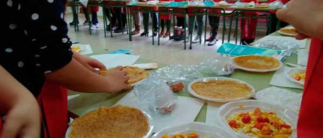 Los cocineros del colegio As Solanas de A Guarda.