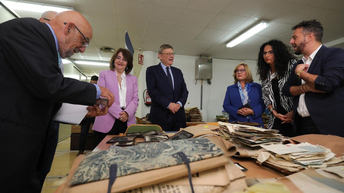 Ximo Puig, en el Archivo de la Memoria de Alicante.