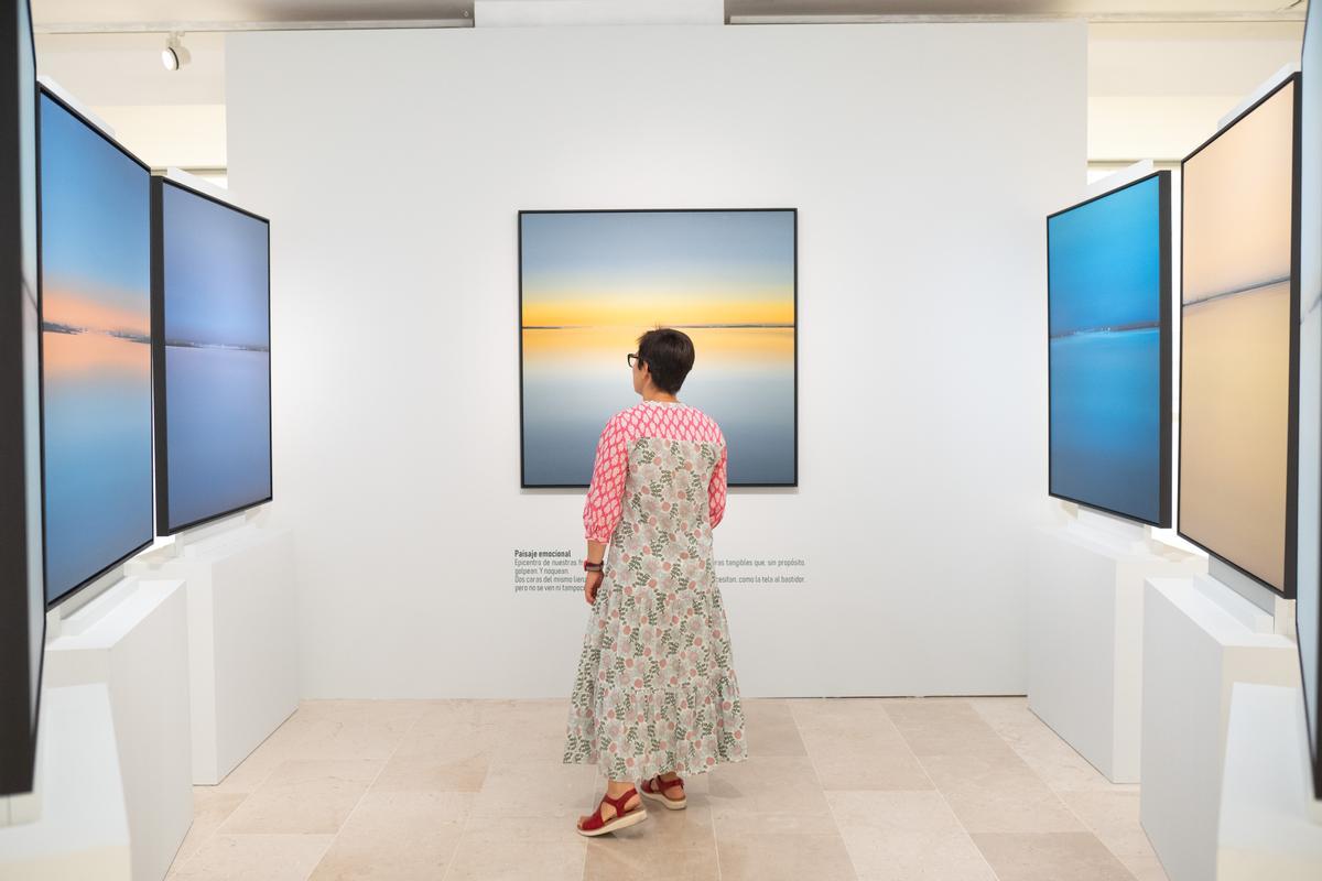 Una mujer observa las obras de &quot;Paisaje emocional&quot;