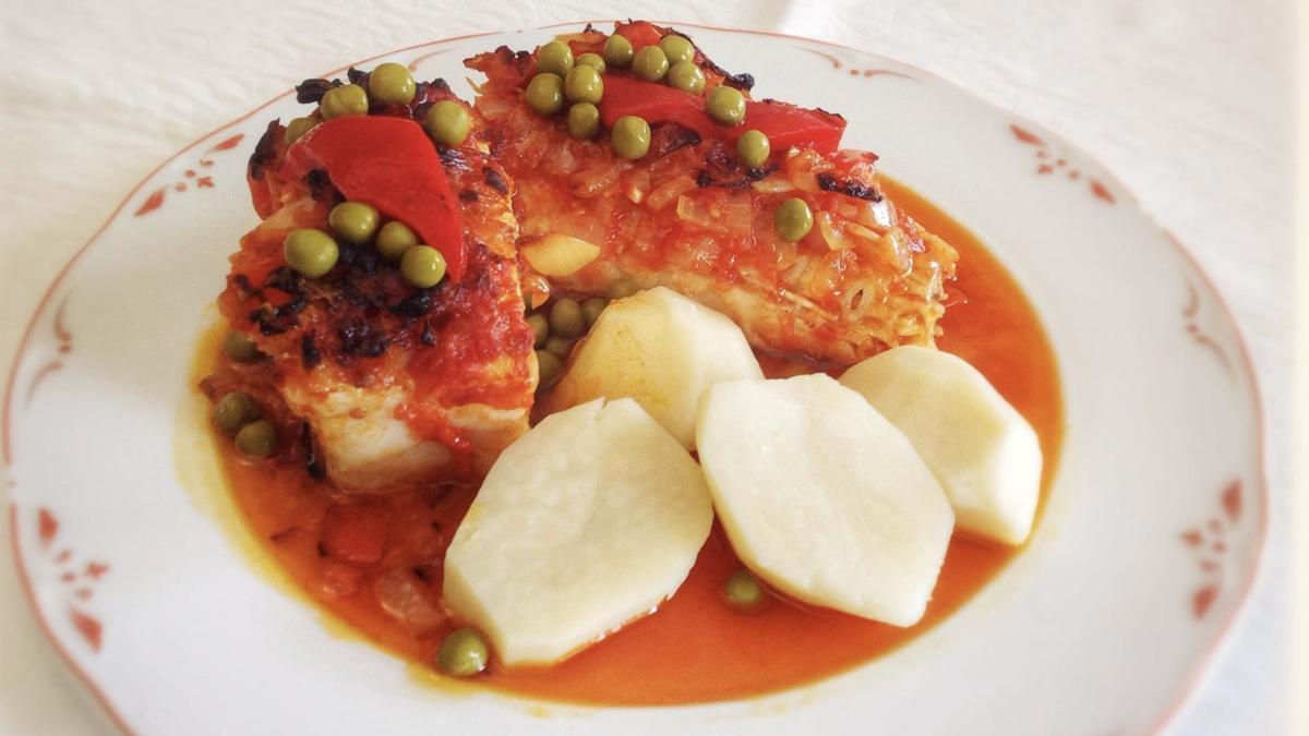 Uno de los platos de Casa Salvador (A Baña, A Coruña).