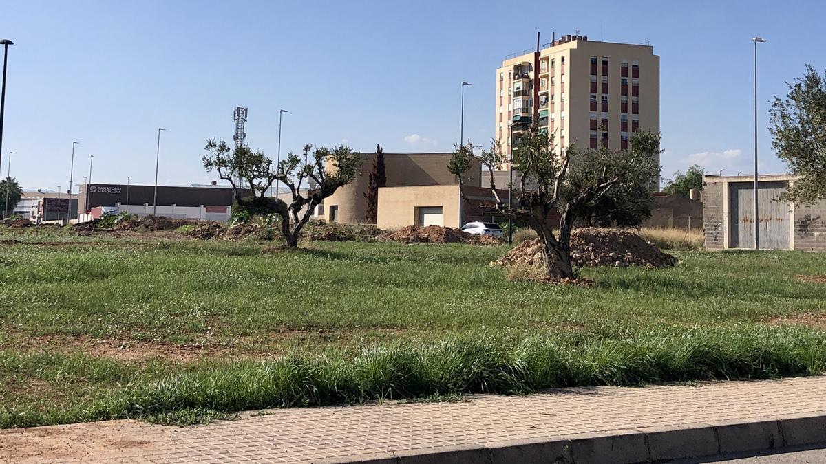 Imagen del solar que transformarán un espacio verde en el barrio de Fátima.