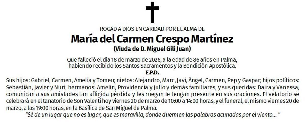 María del Carmen Crespo Martínez