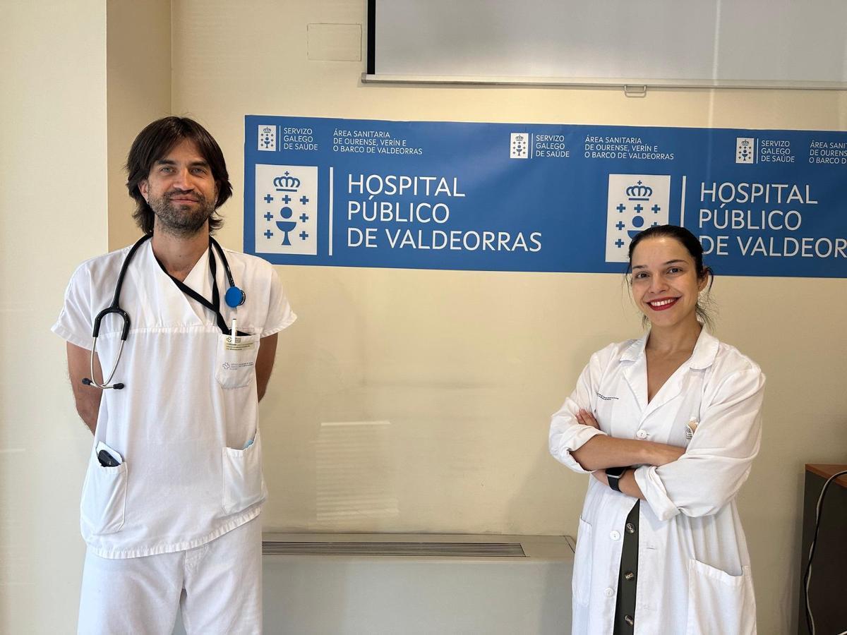Los doctores Moraga y Míguez, en O Barco.