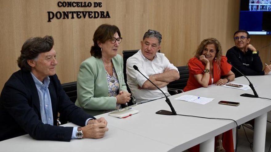 Lete Lasa, Casado, Lores, Carmela Silva y José Hidalgo. | // RAFA VÁZQUEZ
