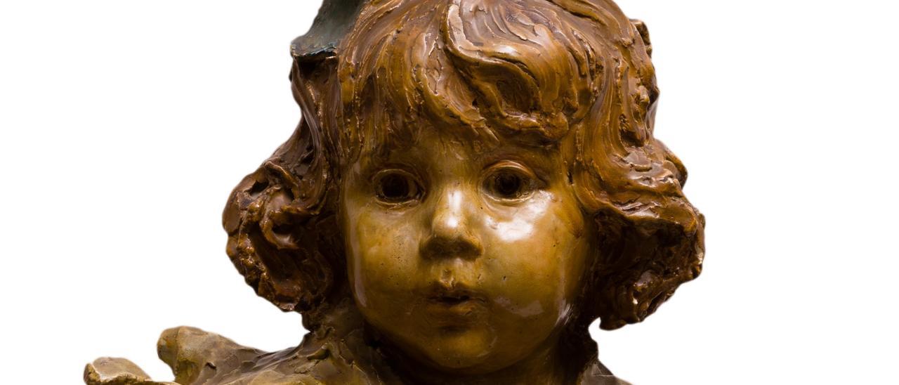 La niña Mari Pepa, escultura de Mariano Benlliure.
