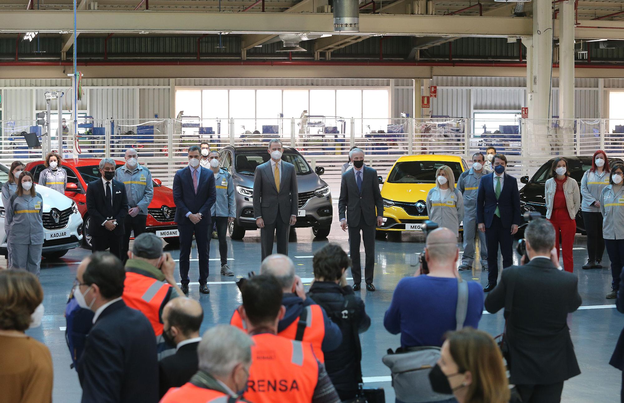 Así ha sido la visita del rey la factoría de Renault en Palencia