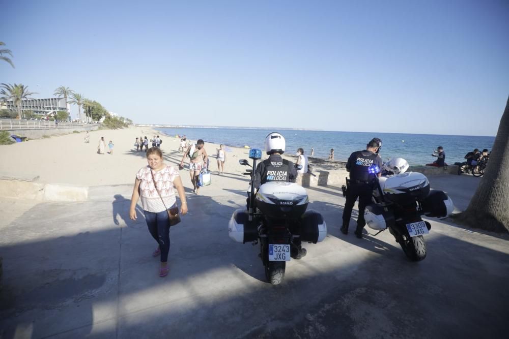 Nit de Sant Joan: La Policía Local de Palma desaloja las playas