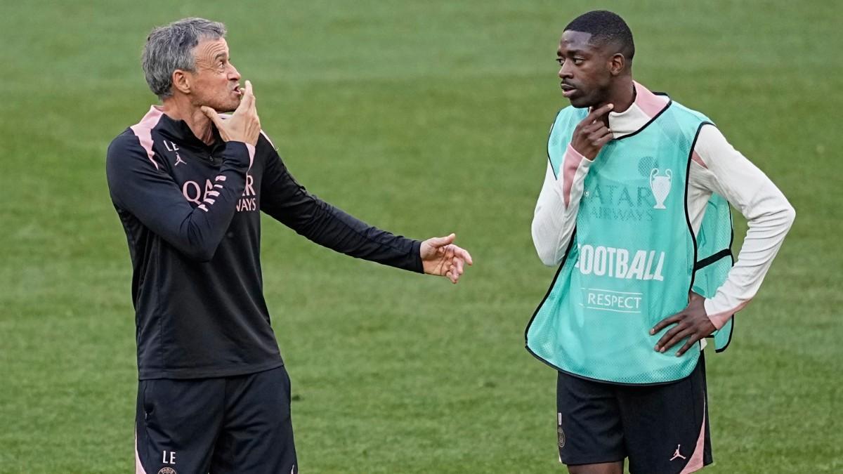 Luis Enrique y Dembélé comparten confidencias antes de la final