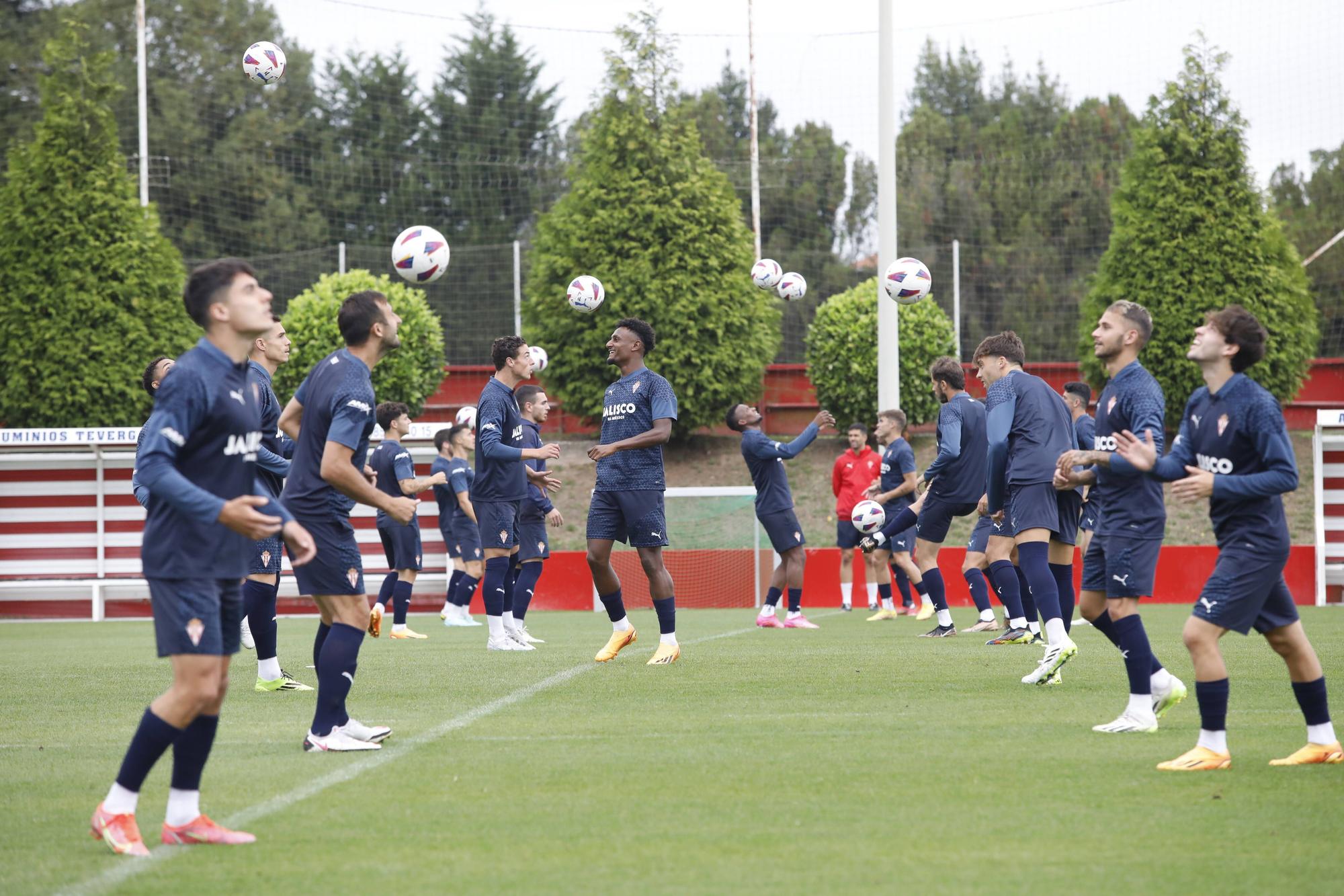 Entrenamiento del Sporting en Mareo