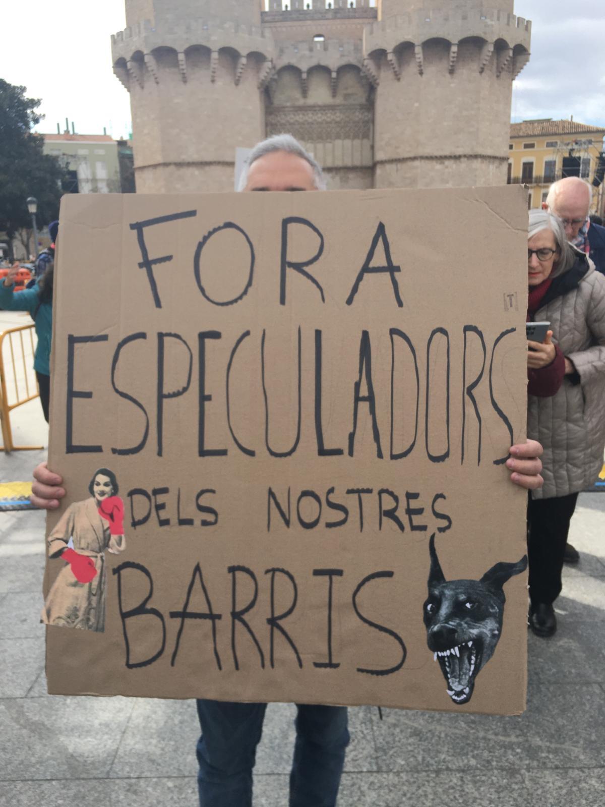 Una de las pancartas que se podía leer.