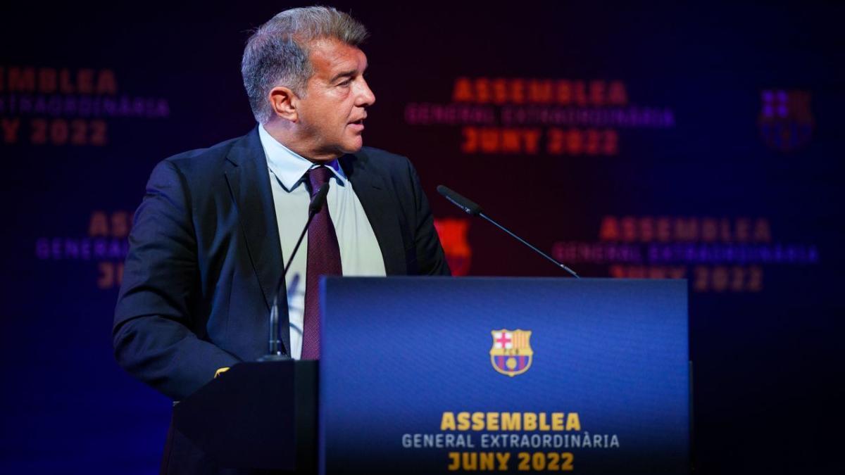 Laporta, tras la Asamblea: "Hemos solucionado el presente y garantizado el futuro del Barça"