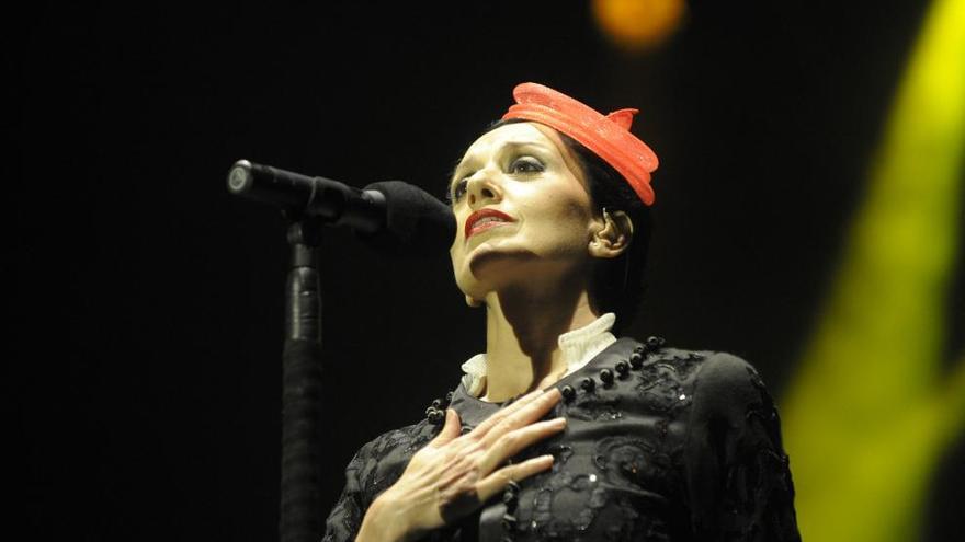 Luz Casal en un concierto en María Pita.