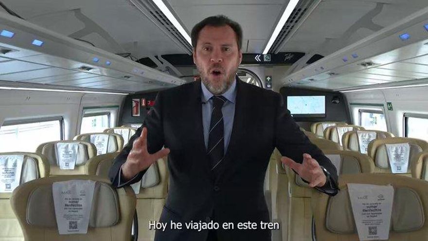 El ministro Óscar Puente este lunes en Extremadura.