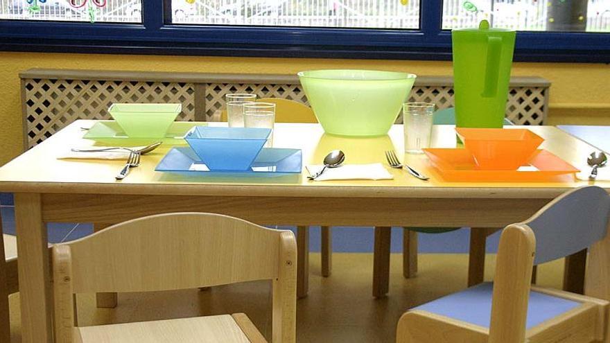 Comedor de una escuela infantil de Gijón.