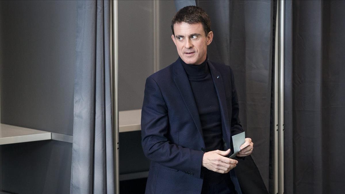 Manuel Valls, en Évry