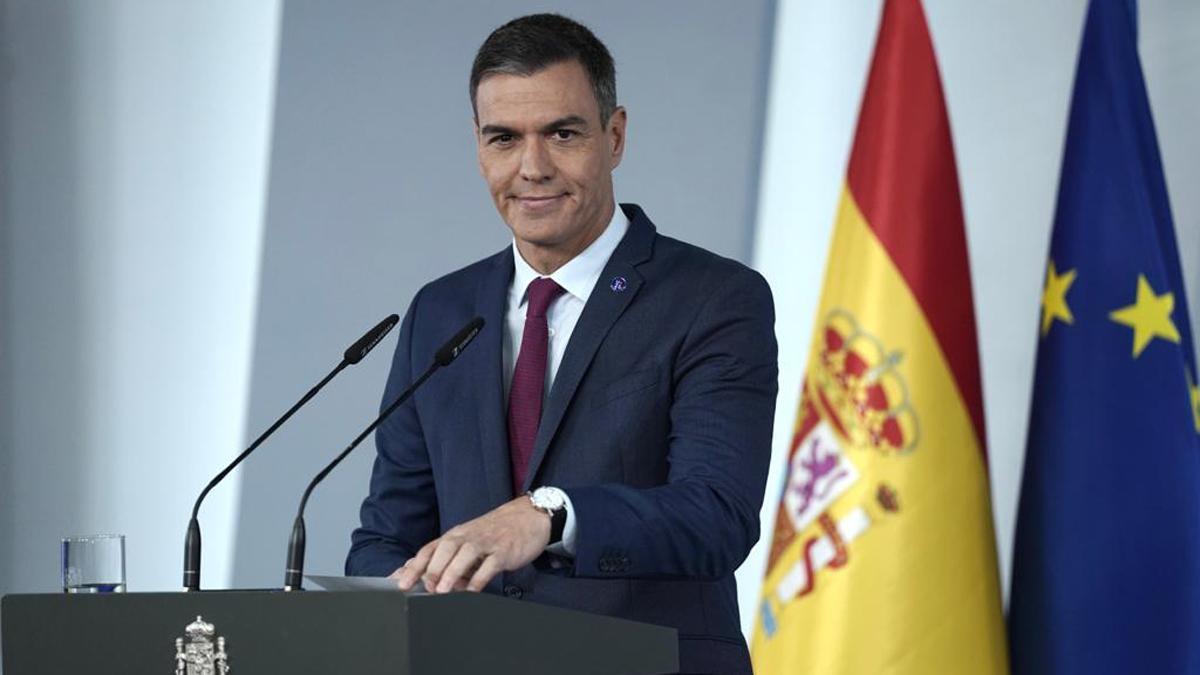 Pedro Sánchez, este martes en la Moncloa.