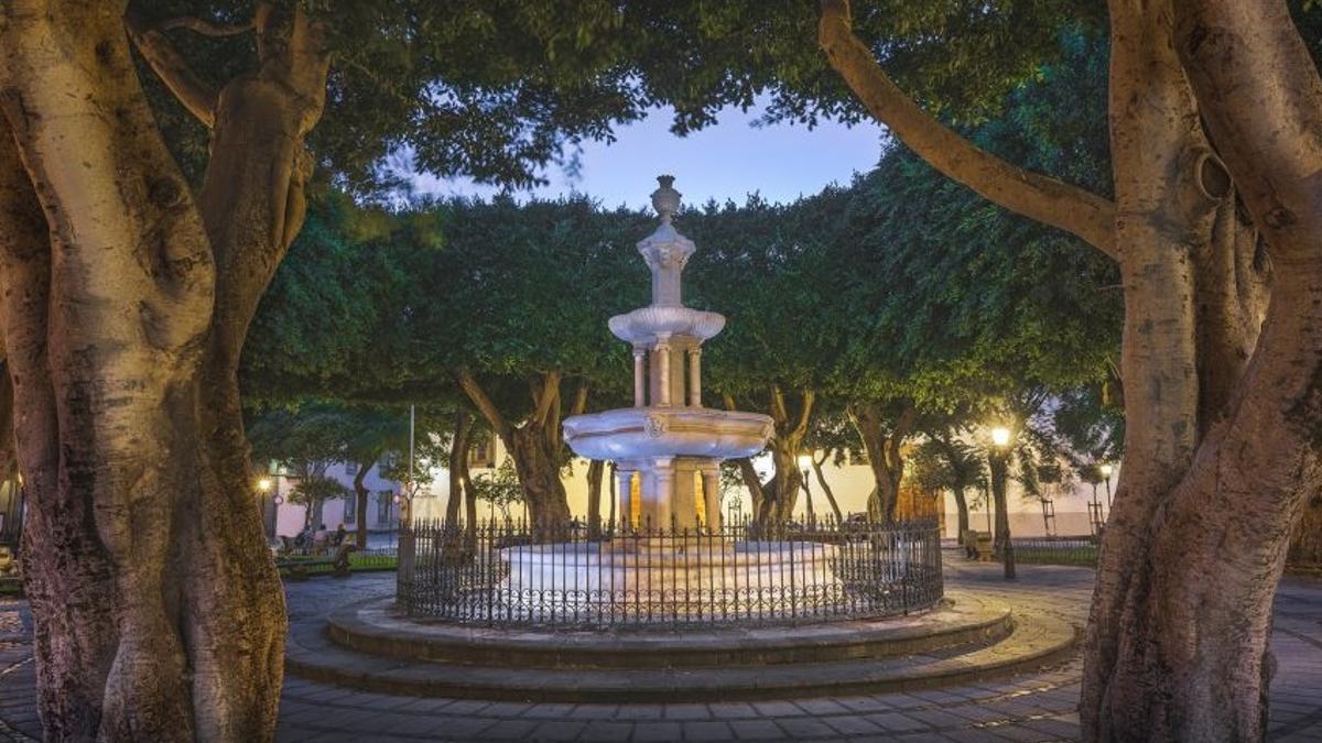 La fuente de la plaza del Adelantado, en La Laguna.