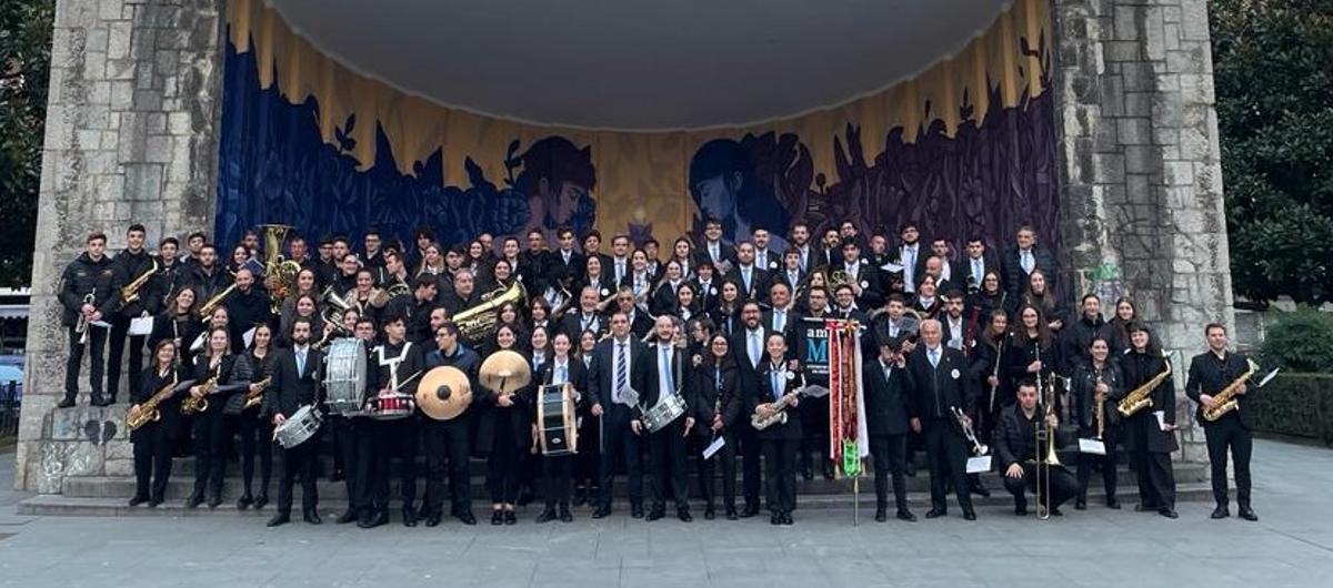 Foto "de familia" antes del recital.