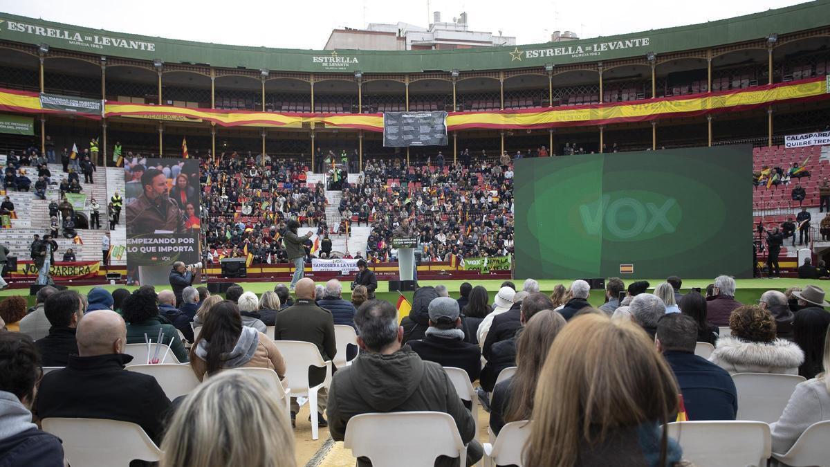 Acto de campaña de Vox en Murcia en 2023