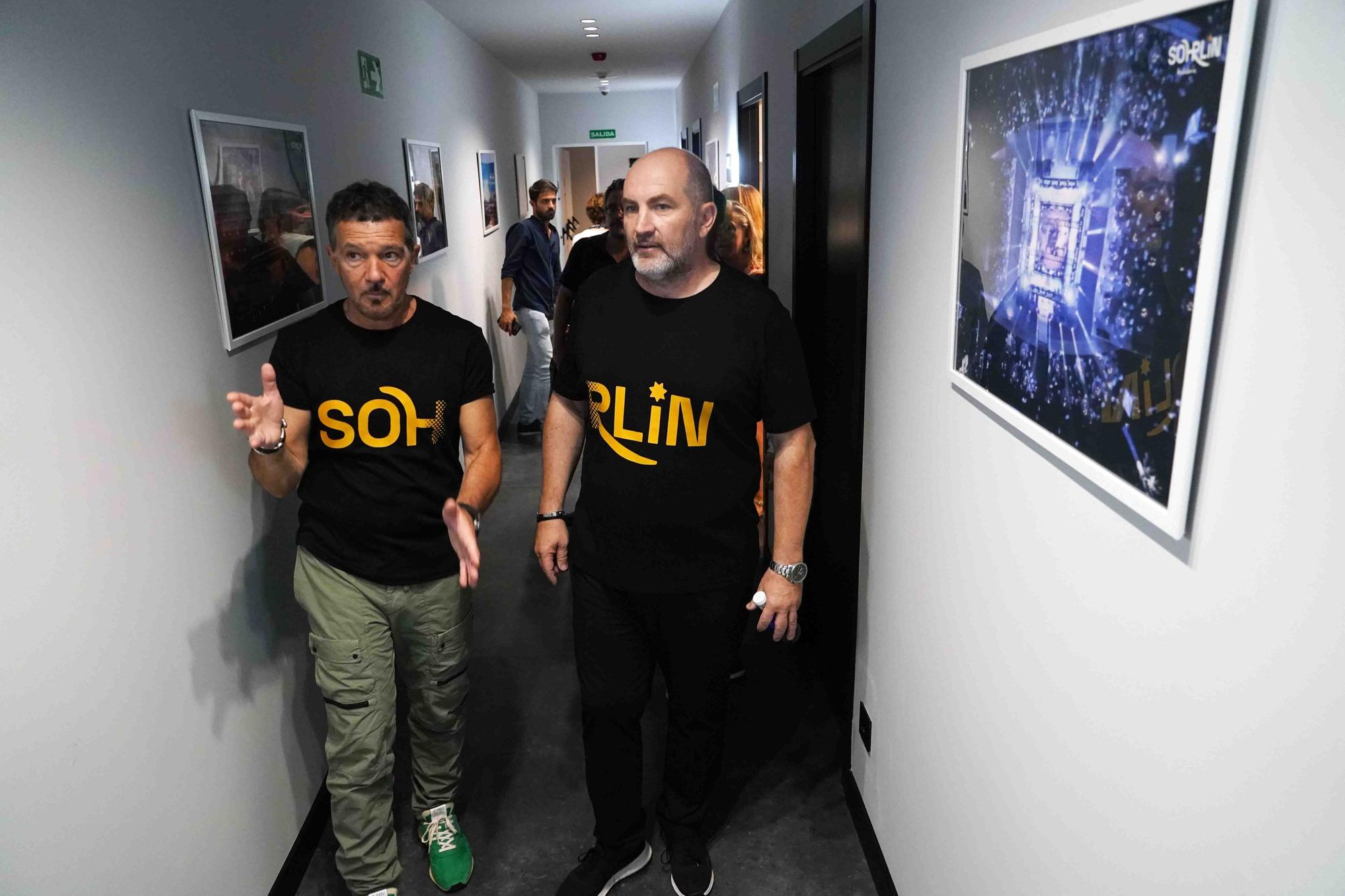 Presentación del proyecto Espacio Sohrlin Andalucía, con la asistencia de Antonio Banderas y Domingo Sánchez, socios fundadores del mismo