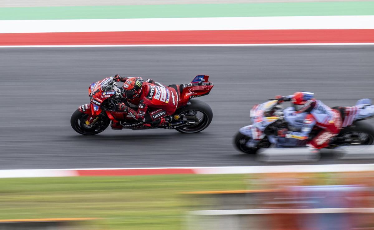 Jorge Martín, Pecco Bagnaia y Marc Márquez, favoritos para el sprint de Italia