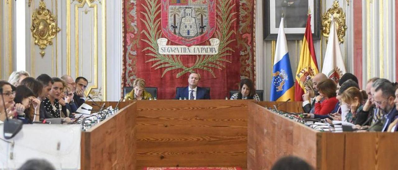 Un pleno del Ayuntamiento de Las Palmas de Gran Canaria. |