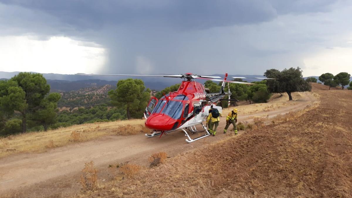 Un rayo provoca un incendio en Hornachuelos