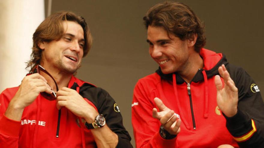 Ferrer y Nadal, en la eliminatoria de 2011 ante Francia en Córdoba