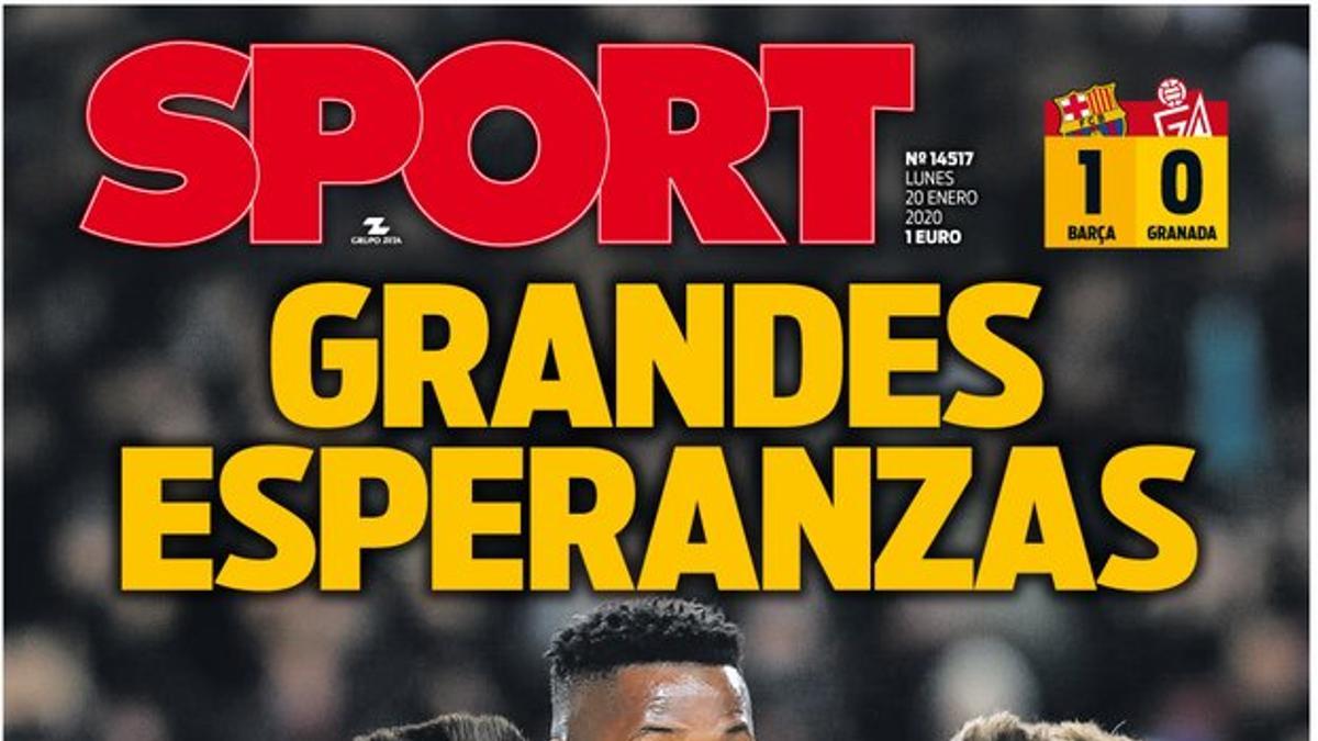 Esta es la portada de SPORT