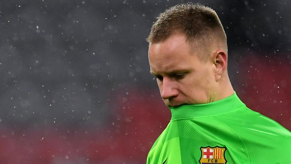 Ter Stegen lamentándose