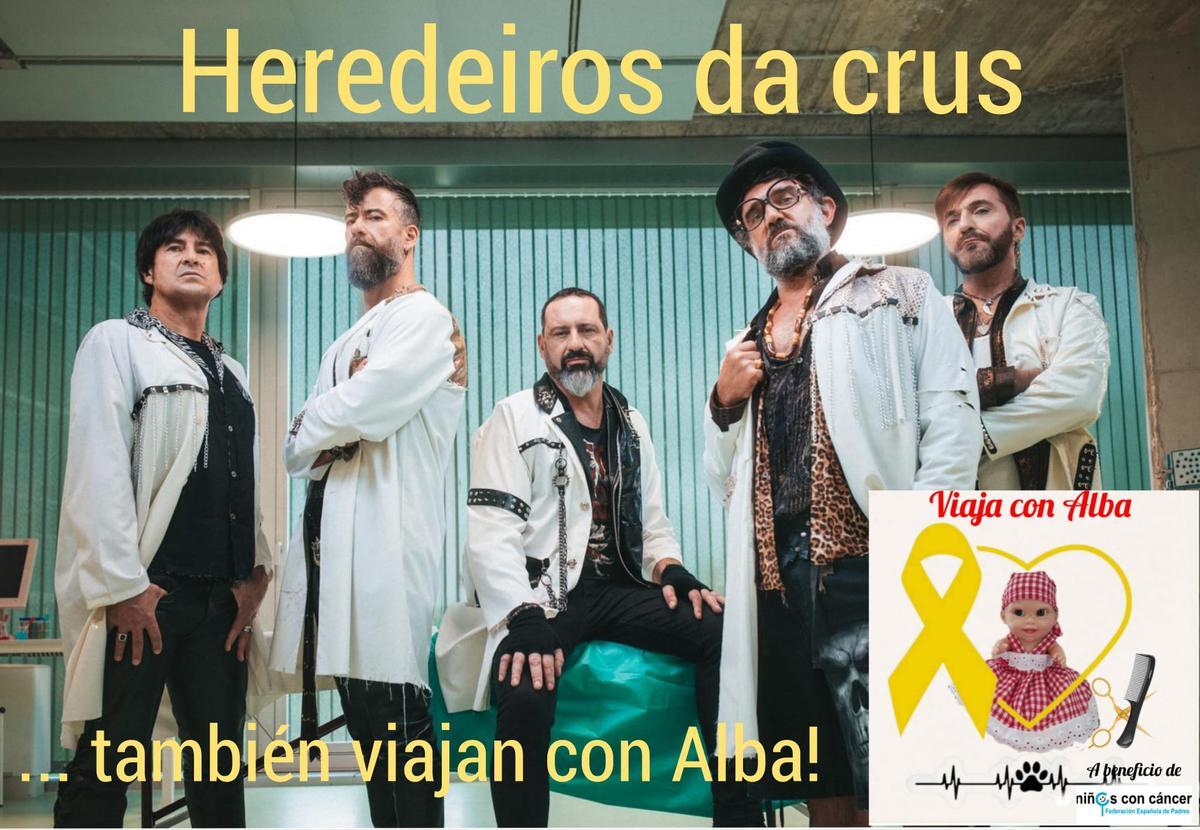 El grupo Heredeiros da Crus también viajará con Alba en la gira que hoy comienzan en Tui.