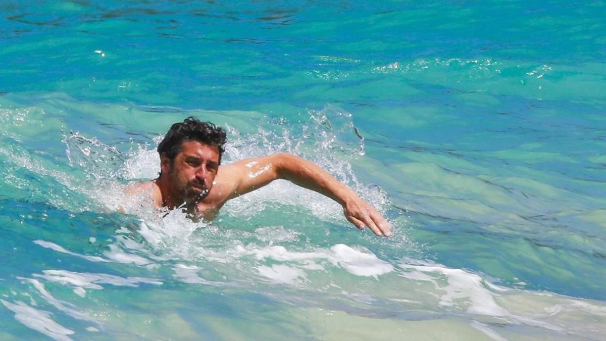 El actor Patrick Dempsey en Saint Barth de vacaciones con su mujer