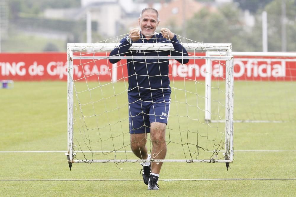 Entrenamiento del Sporting, miércoles