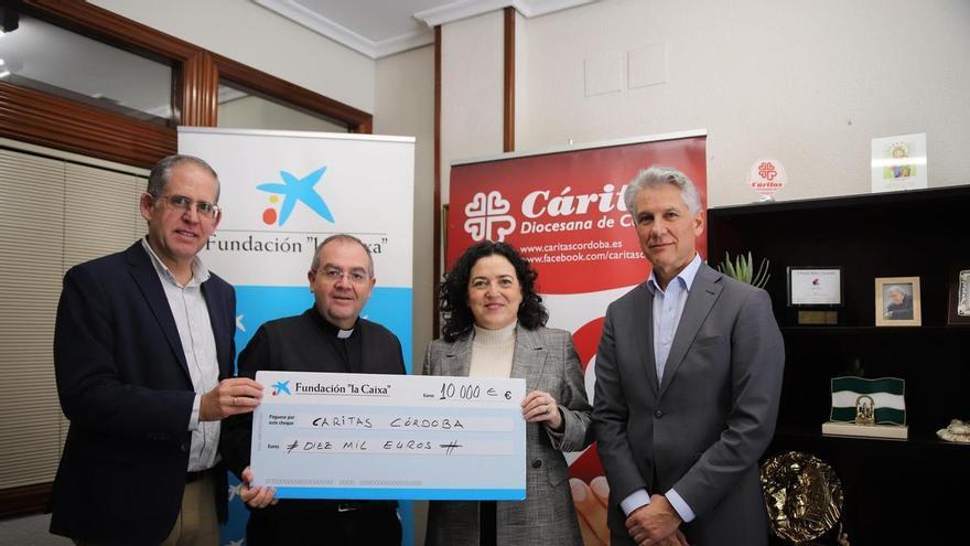 Fundación La Caixa aporta 10.000 euros a Cáritas Córdoba para ayudar a las familias afectadas por el temporal