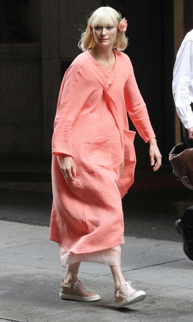 Tilda Swinton, irreconocible en el rodaje de 'Okja'