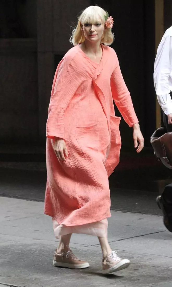 Tilda Swinton, irreconocible en el rodaje de 'Okja'