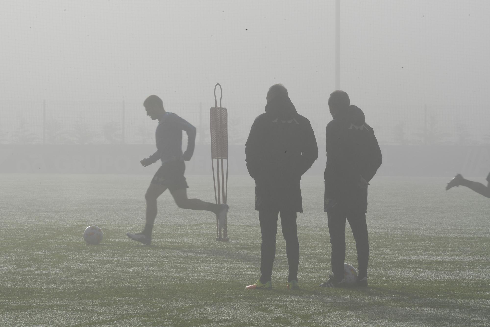 Primer día de entrenamiento de Saverio y Lebedenko con el Dépor