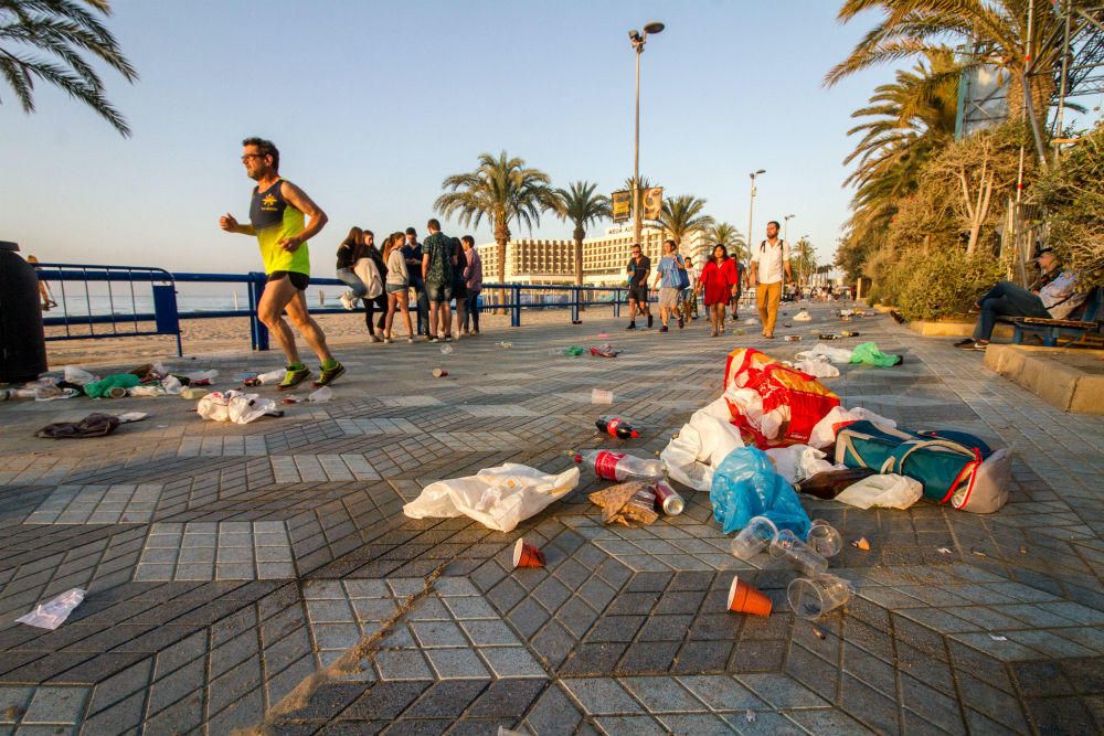 Tras la «Cremá» de los numerosos monumentos fogueriles hemos disfrutado de una ciudad que ha amanecido limpia gracias al trabajo de los equipos de UTE Alicante