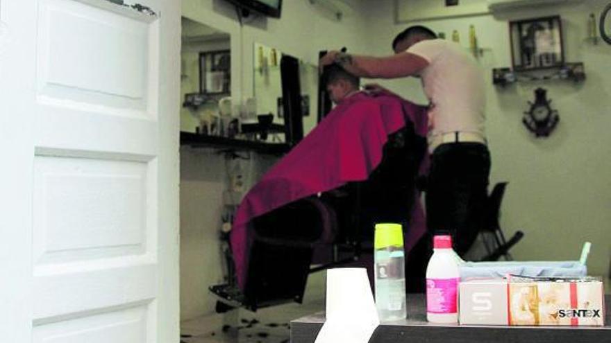 Imagen de una barbería de la capital palmera. | | E.D.