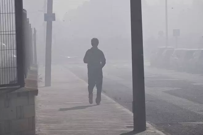 Alarma en Elche por el humo del incendio en una nave de reciclaje ubicada en Carrús