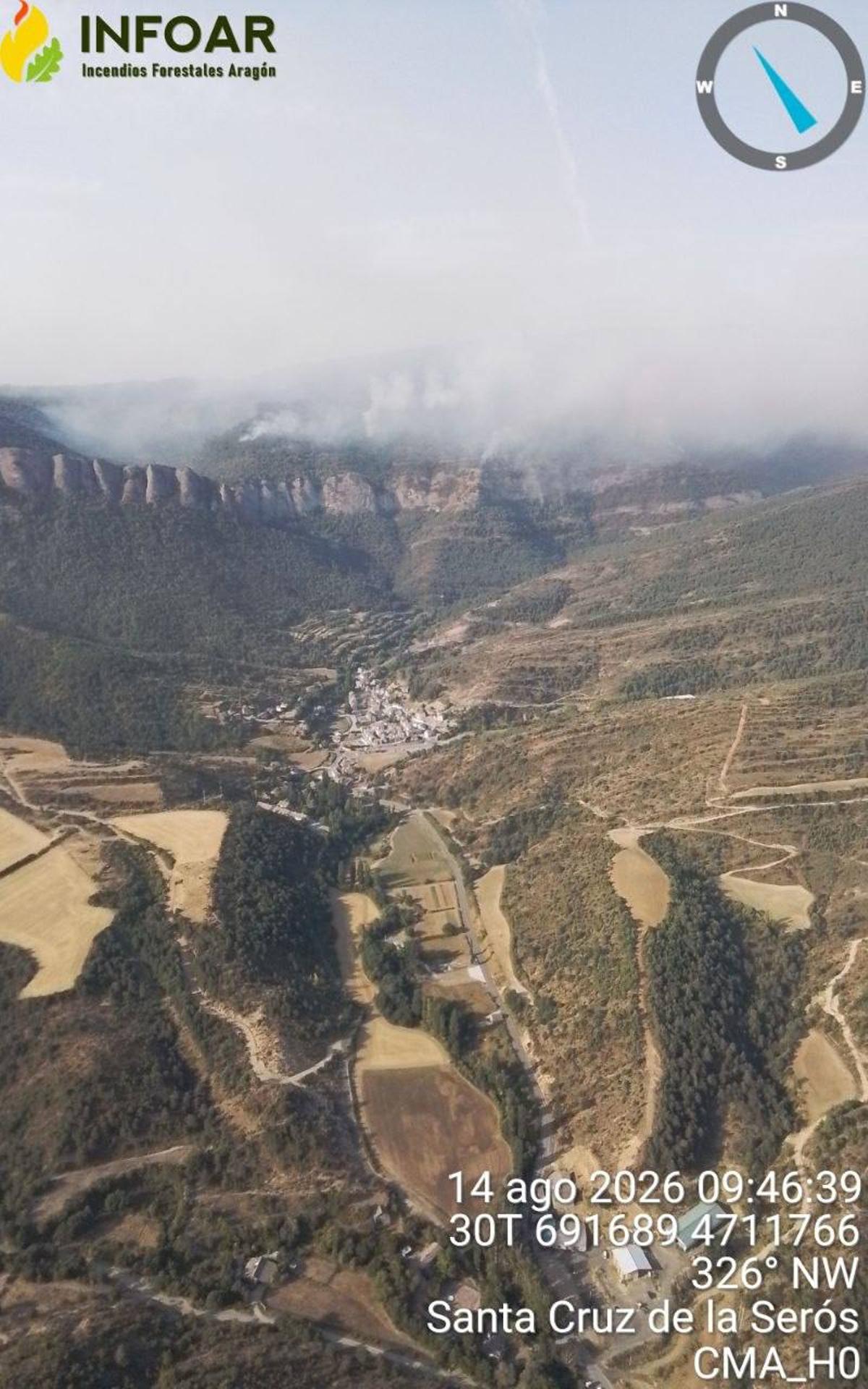 El monasterio nuevo de San Juan de la Peña y Santa Cruz de la Serós desde el aire