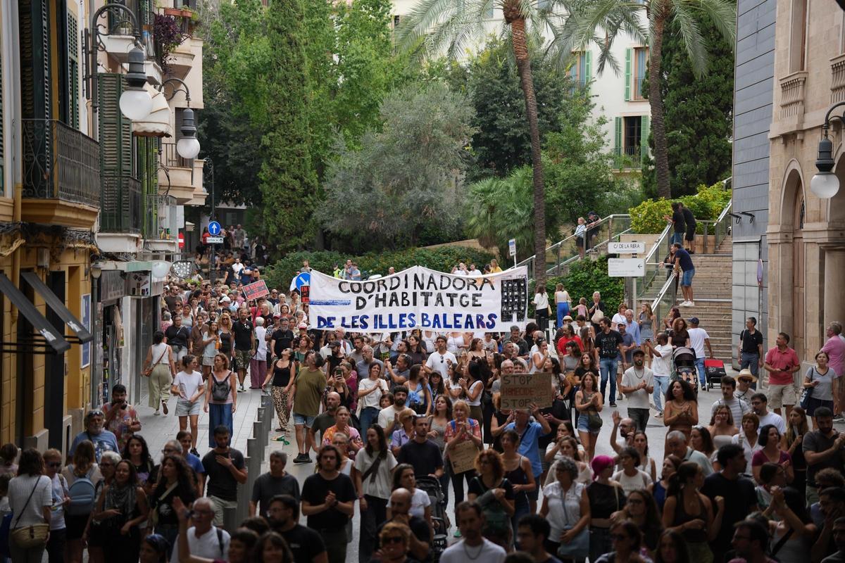 Protest gegen die Wohnungsnot in Palma am Samstag (3.10.).
