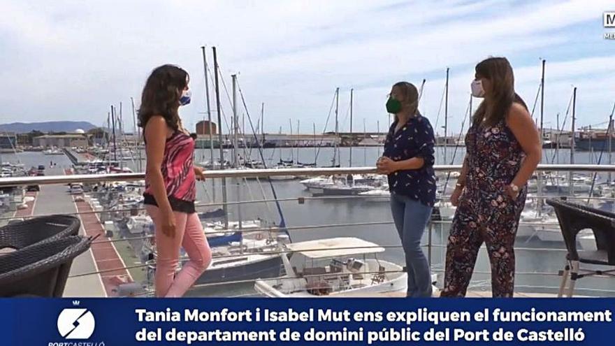 Loles García entrevista a Tatiana Monfort e Isabel Mut en el puerto.