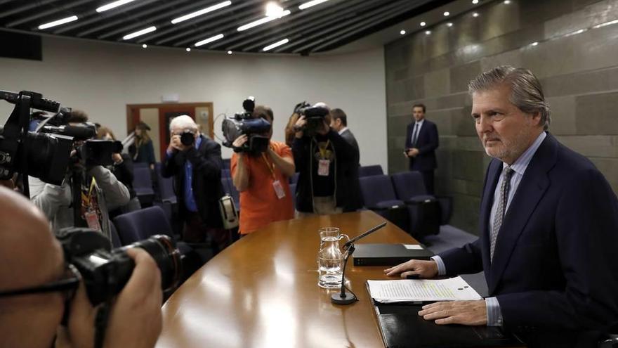 Íñigo Méndez de Vigo en la rueda de prensa posterior al Consejo de Ministros.