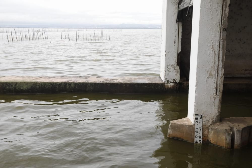 Nivel del agua en El Palmar tras la gota fria.