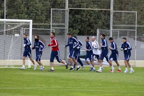 Entrenamiento del lunes del Real Zaragoza